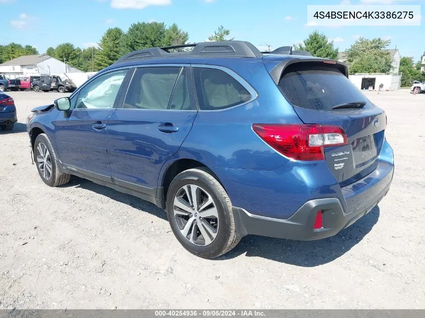 4S4BSENC4K3386275 2019 Subaru Outback 3.6R Limited