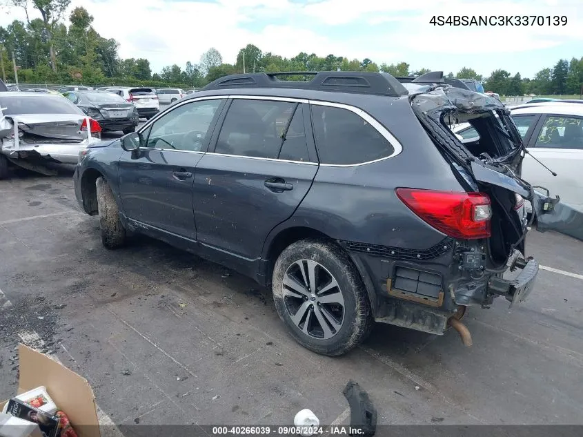 4S4BSANC3K3370139 2019 Subaru Outback 2.5I Limited