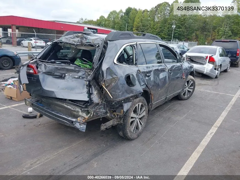 2019 Subaru Outback 2.5I Limited VIN: 4S4BSANC3K3370139 Lot: 40266039