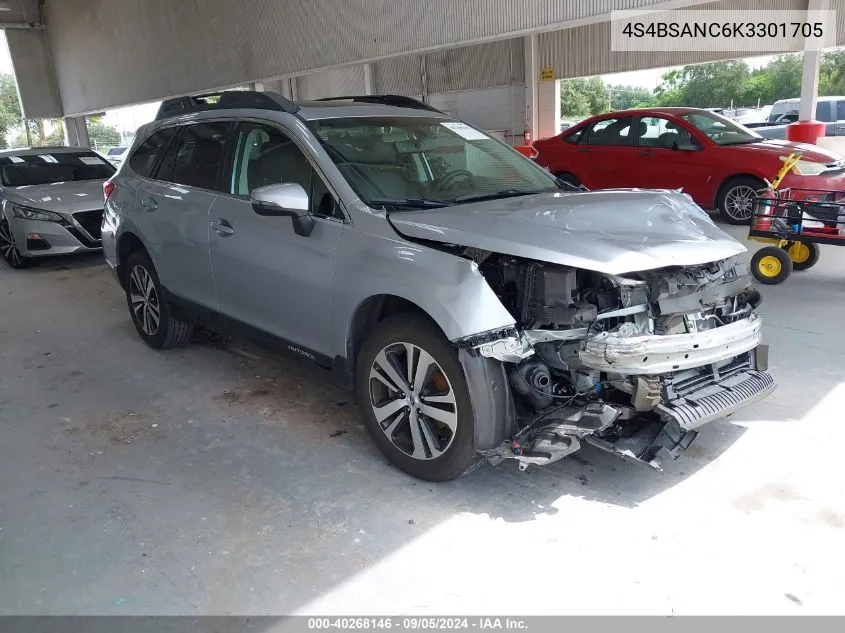 4S4BSANC6K3301705 2019 Subaru Outback 2.5I Limited