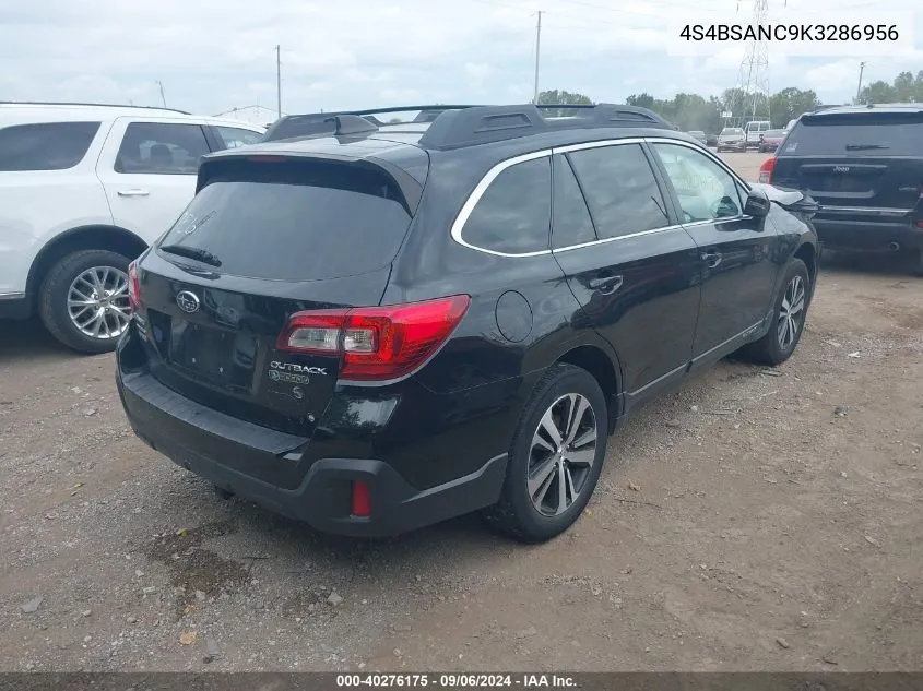 2019 Subaru Outback 2.5I Limited VIN: 4S4BSANC9K3286956 Lot: 40276175