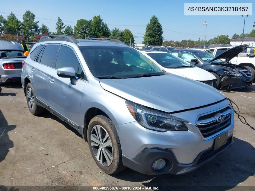 2019 Subaru Outback 2.5I Limited VIN: 4S4BSANC3K3218457 Lot: 40295876