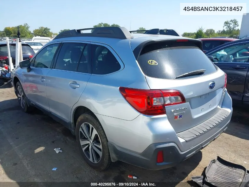 2019 Subaru Outback 2.5I Limited VIN: 4S4BSANC3K3218457 Lot: 40295876