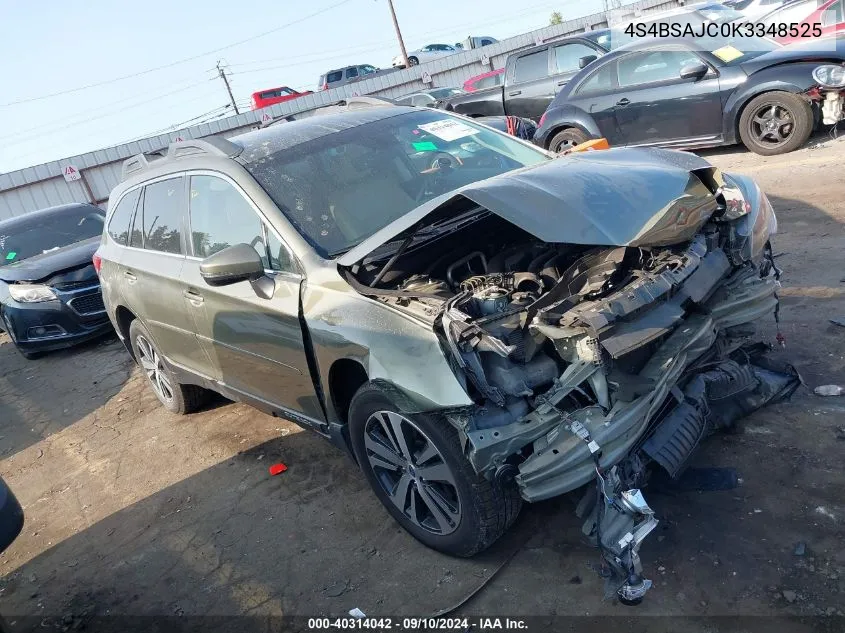 2019 Subaru Outback 2.5I Limited VIN: 4S4BSAJC0K3348525 Lot: 40314042