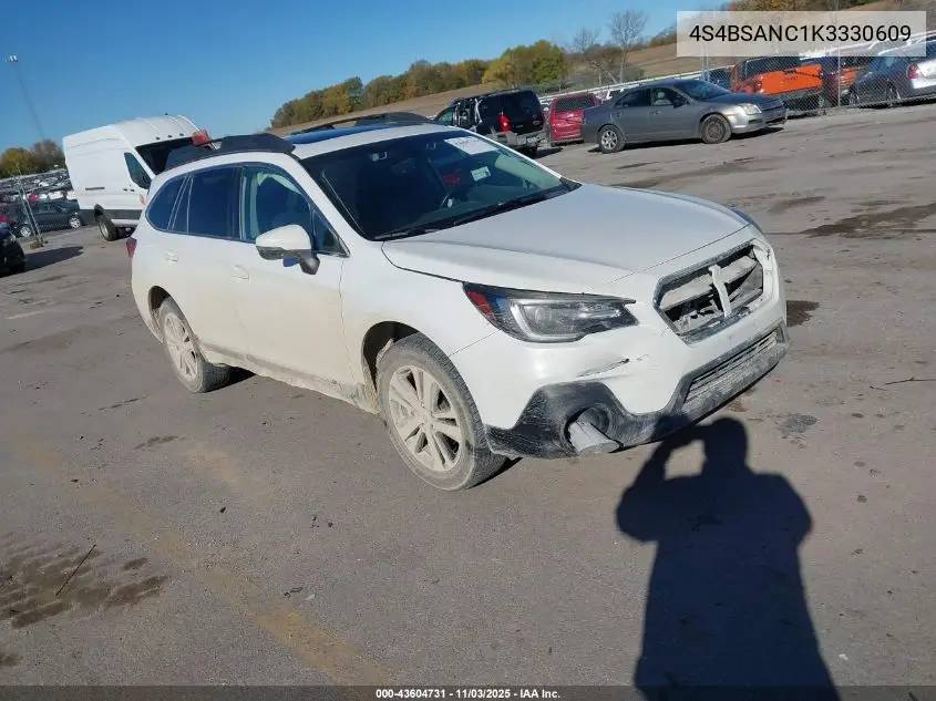 4S4BSANC1K3330609 2019 Subaru Outback 2.5I Limited
