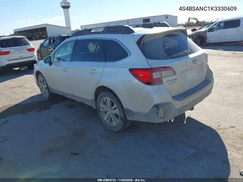 4S4BSANC1K3330609 2019 Subaru Outback 2.5I Limited