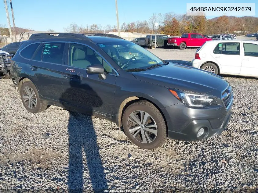 4S4BSANC9K3242679 2019 Subaru Outback 2.5I Limited
