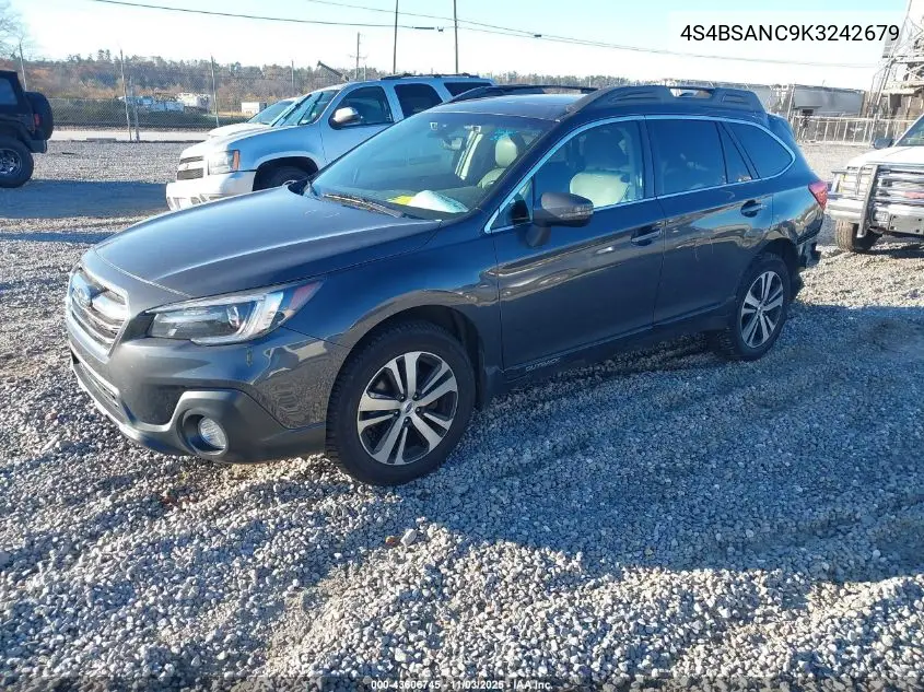 4S4BSANC9K3242679 2019 Subaru Outback 2.5I Limited