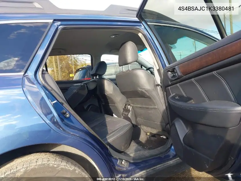 4S4BSAJC1K3380481 2019 Subaru Outback 2.5I Limited