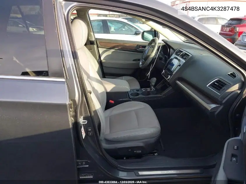 4S4BSANC4K3287478 2019 Subaru Outback 2.5I Limited