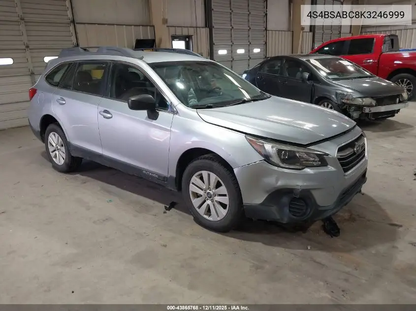 4S4BSABC8K3246999 2019 Subaru Outback 2.5I