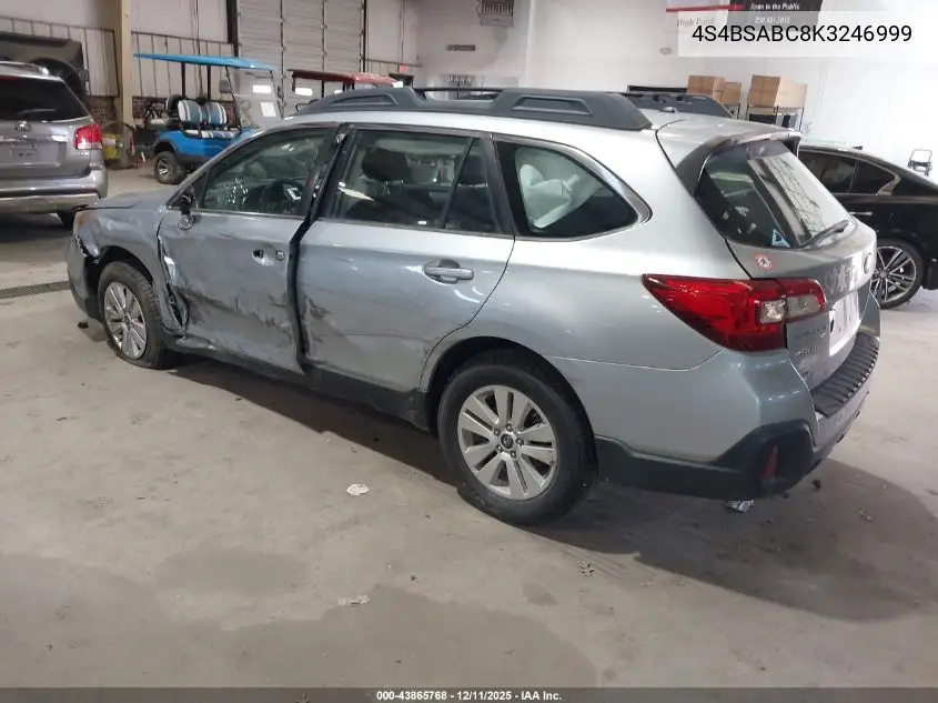 4S4BSABC8K3246999 2019 Subaru Outback 2.5I