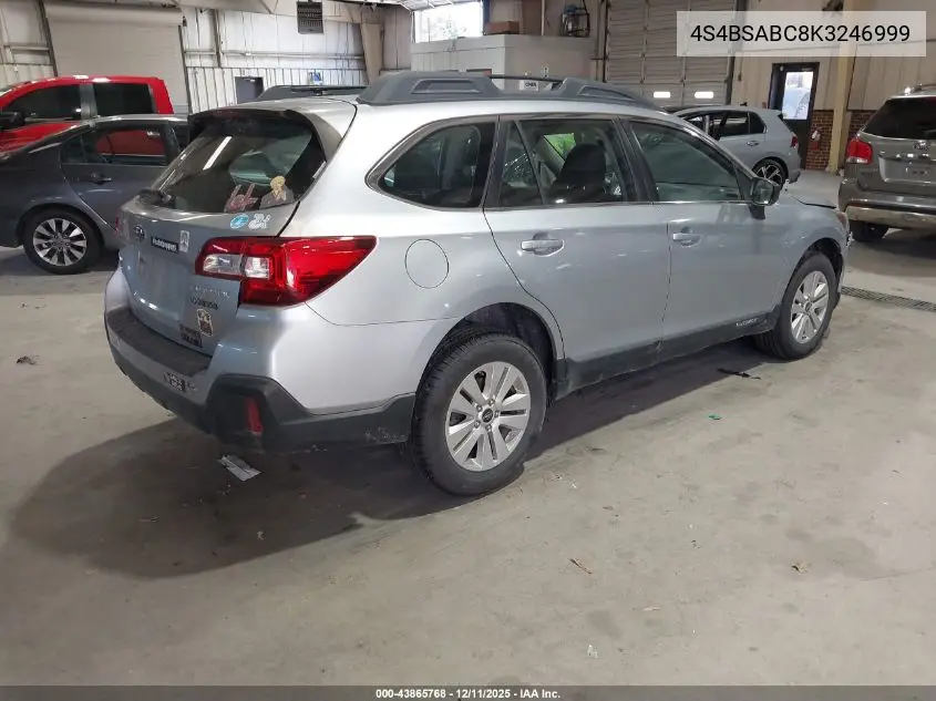 4S4BSABC8K3246999 2019 Subaru Outback 2.5I