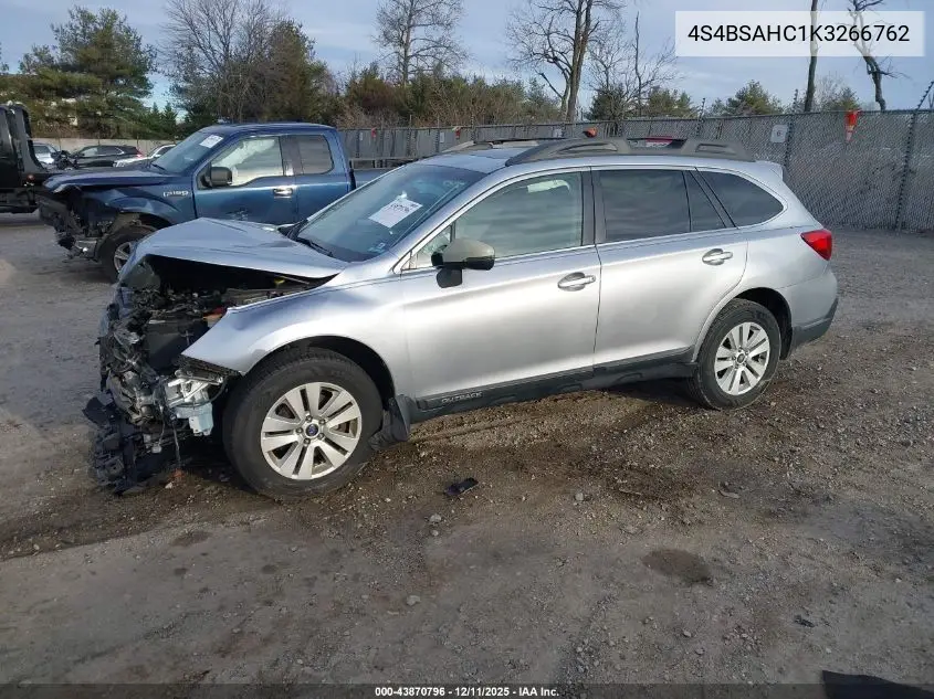 4S4BSAHC1K3266762 2019 Subaru Outback 2.5I Premium