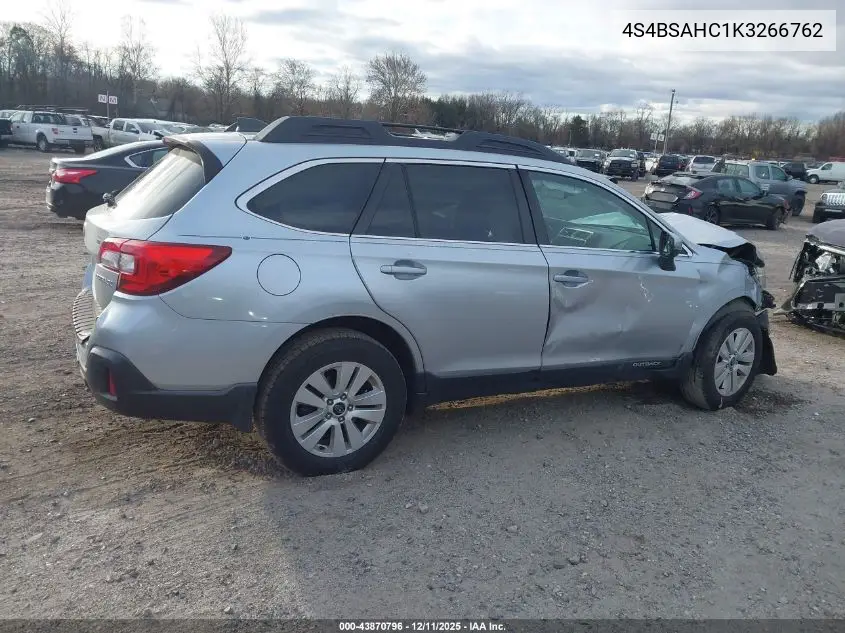 4S4BSAHC1K3266762 2019 Subaru Outback 2.5I Premium