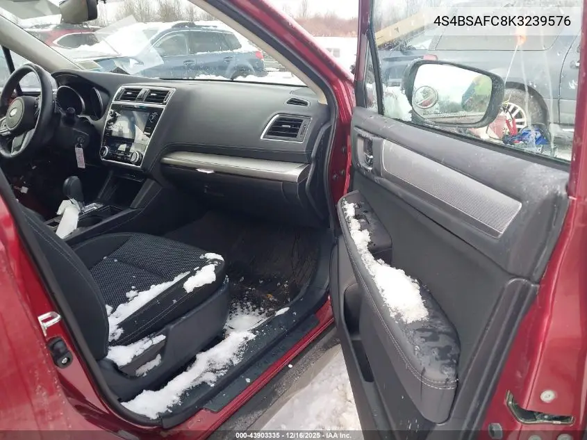 4S4BSAFC8K3239576 2019 Subaru Outback 2.5I Premium