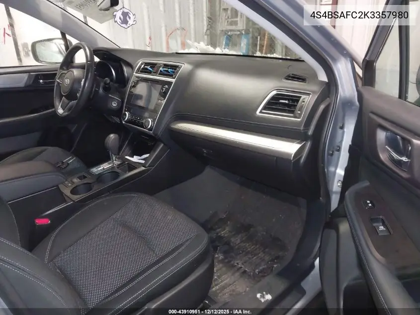 4S4BSAFC2K3357980 2019 Subaru Outback 2.5I Premium