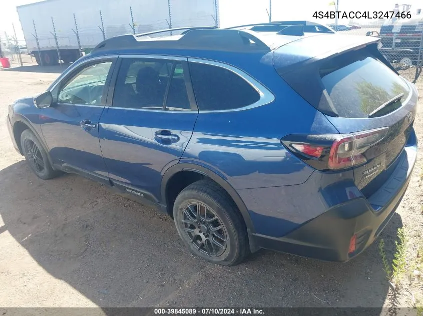 2020 Subaru Outback Premium VIN: 4S4BTACC4L3247466 Lot: 39845089