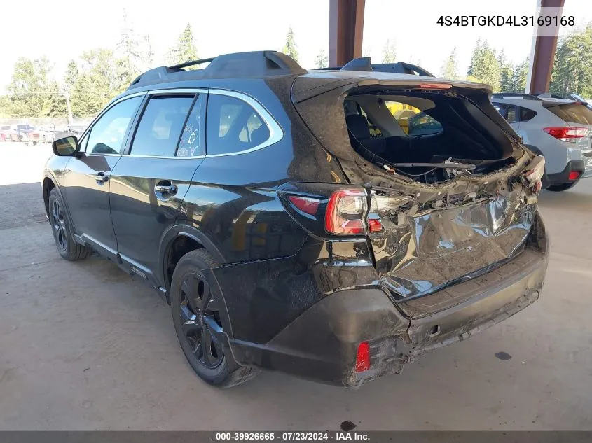 4S4BTGKD4L3169168 2020 Subaru Outback Onyx Edition Xt