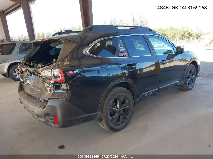 2020 Subaru Outback Onyx Edition Xt VIN: 4S4BTGKD4L3169168 Lot: 39926665