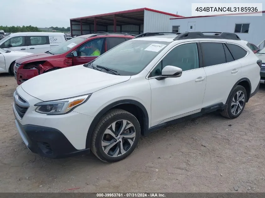 2020 Subaru Outback Limited VIN: 4S4BTANC4L3185936 Lot: 39953761