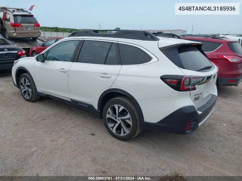 2020 Subaru Outback Limited VIN: 4S4BTANC4L3185936 Lot: 39953761