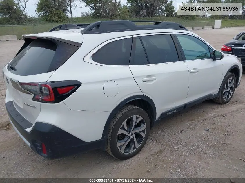 2020 Subaru Outback Limited VIN: 4S4BTANC4L3185936 Lot: 39953761