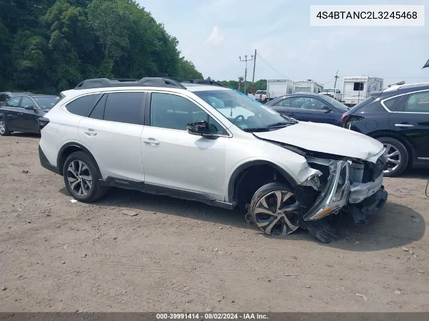 2020 Subaru Outback Limited VIN: 4S4BTANC2L3245468 Lot: 39991414