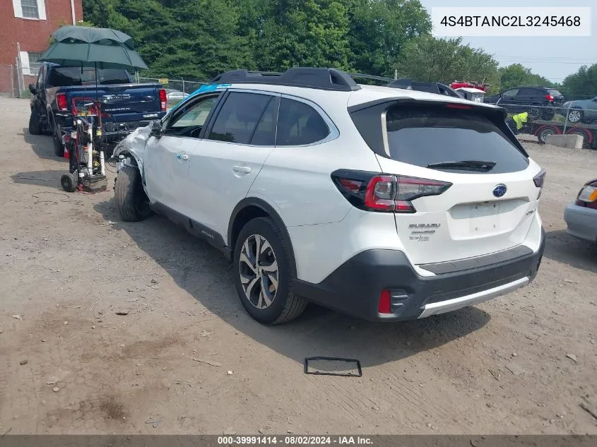 2020 Subaru Outback Limited VIN: 4S4BTANC2L3245468 Lot: 39991414