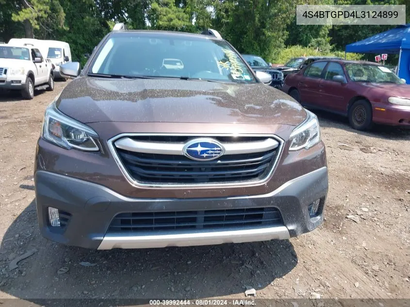 2020 Subaru Outback Touring Xt VIN: 4S4BTGPD4L3124899 Lot: 39992444