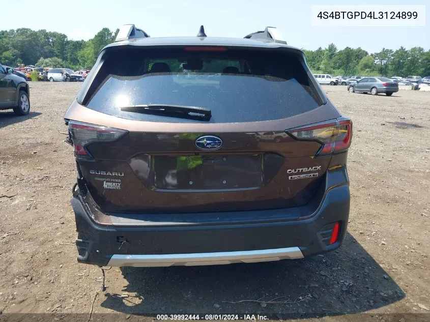 2020 Subaru Outback Touring Xt VIN: 4S4BTGPD4L3124899 Lot: 39992444