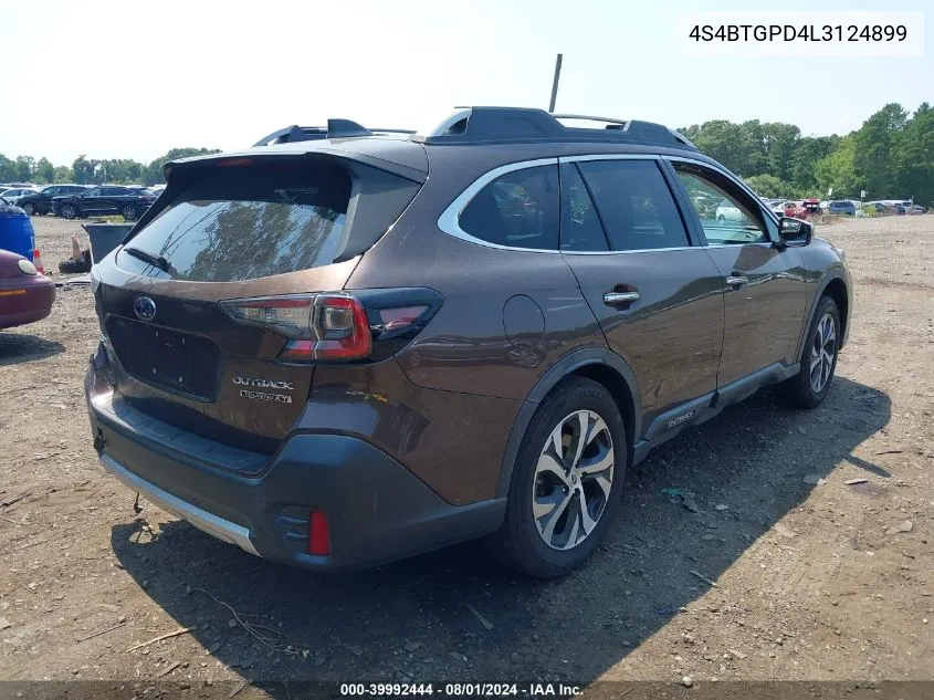 2020 Subaru Outback Touring Xt VIN: 4S4BTGPD4L3124899 Lot: 39992444