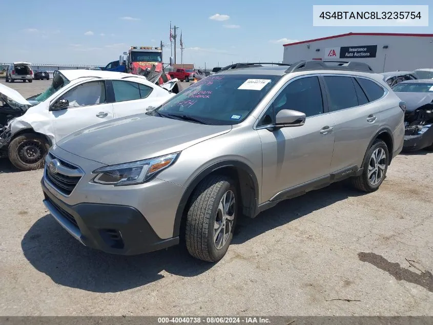 2020 Subaru Outback Limited VIN: 4S4BTANC8L3235754 Lot: 40040738