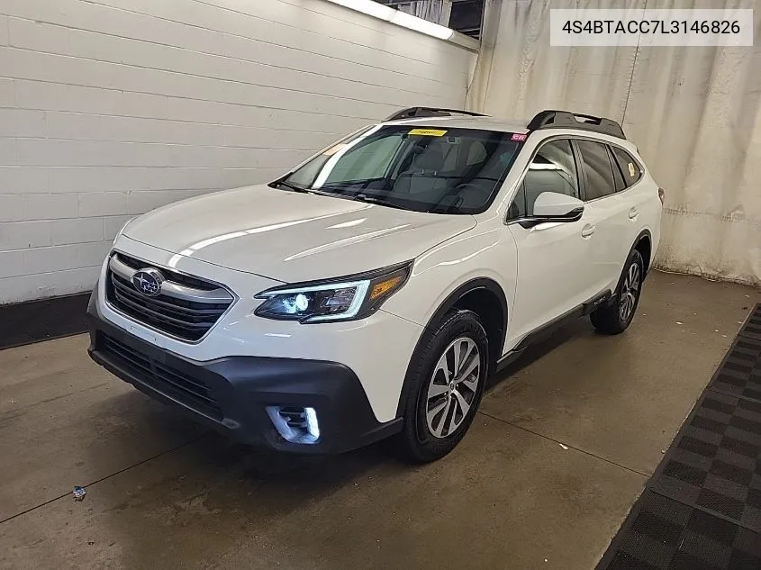 2020 Subaru Outback Premium VIN: 4S4BTACC7L3146826 Lot: 40048084