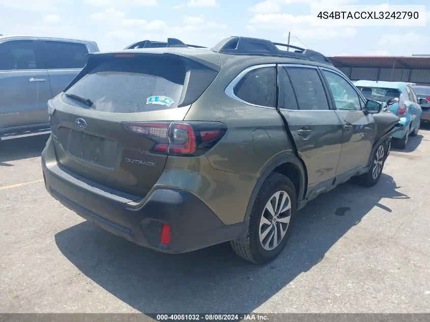 4S4BTACCXL3242790 2020 Subaru Outback Premium