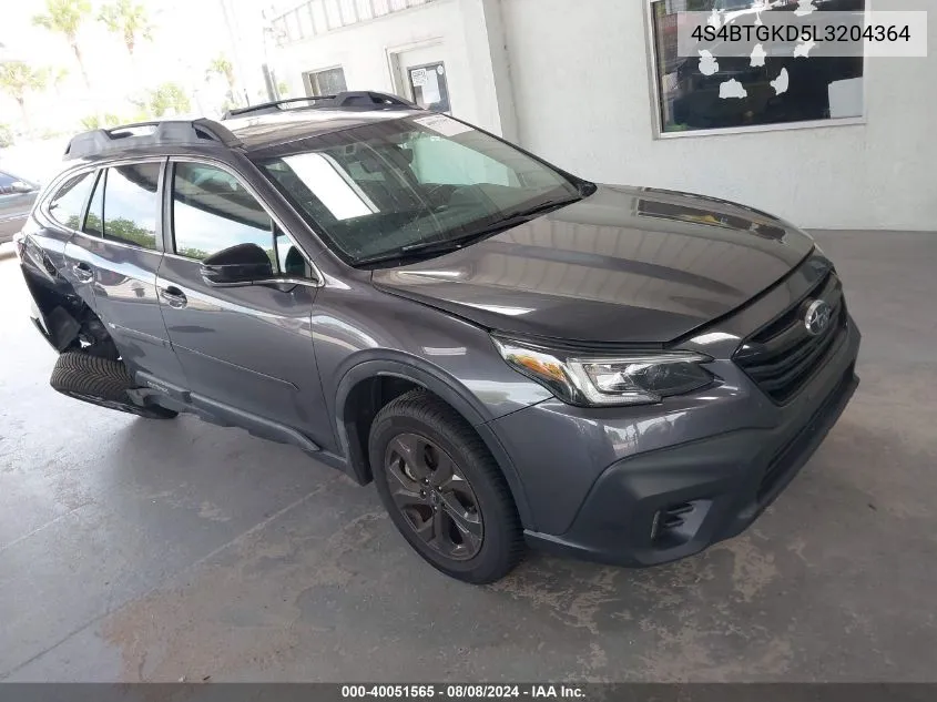 2020 Subaru Outback Onyx Edition Xt VIN: 4S4BTGKD5L3204364 Lot: 40051565