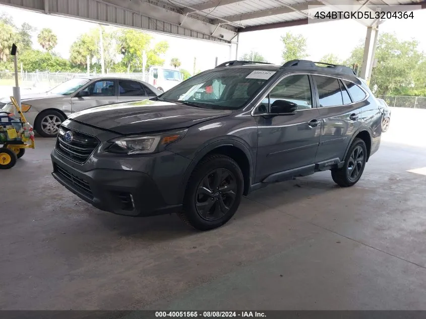 2020 Subaru Outback Onyx Edition Xt VIN: 4S4BTGKD5L3204364 Lot: 40051565