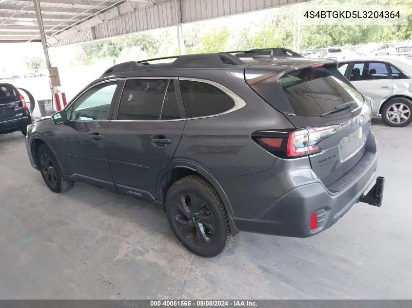 2020 Subaru Outback Onyx Edition Xt VIN: 4S4BTGKD5L3204364 Lot: 40051565