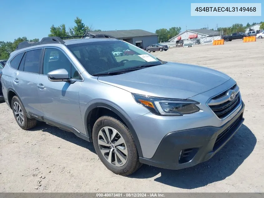 2020 Subaru Outback Premium VIN: 4S4BTAEC4L3149468 Lot: 40073401