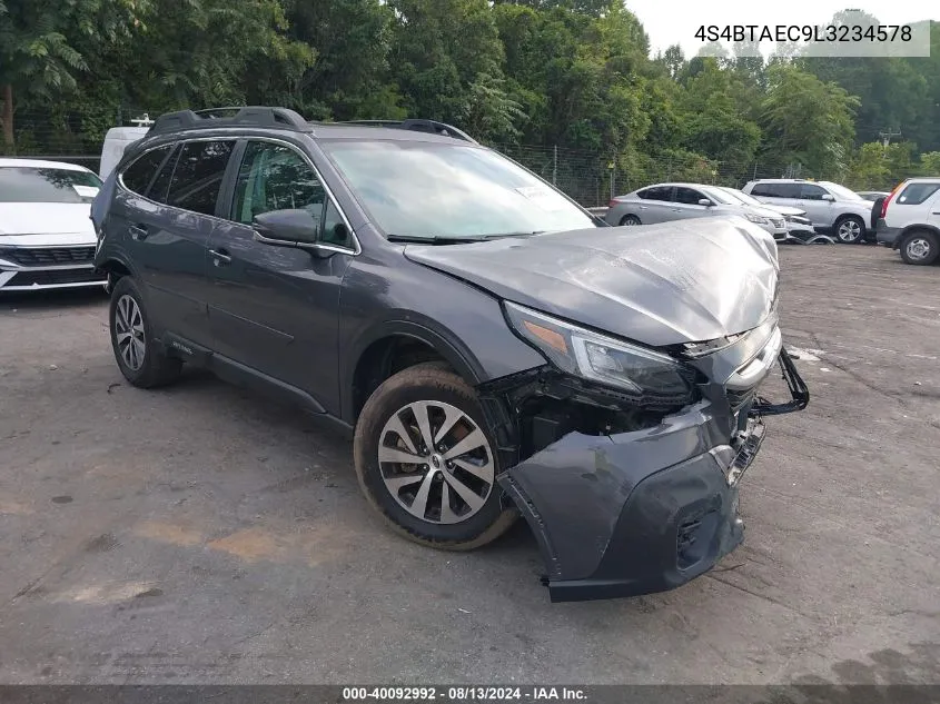 4S4BTAEC9L3234578 2020 Subaru Outback Premium