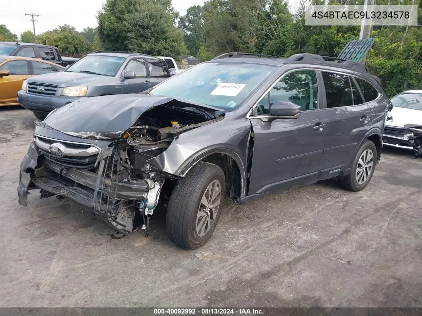 4S4BTAEC9L3234578 2020 Subaru Outback Premium