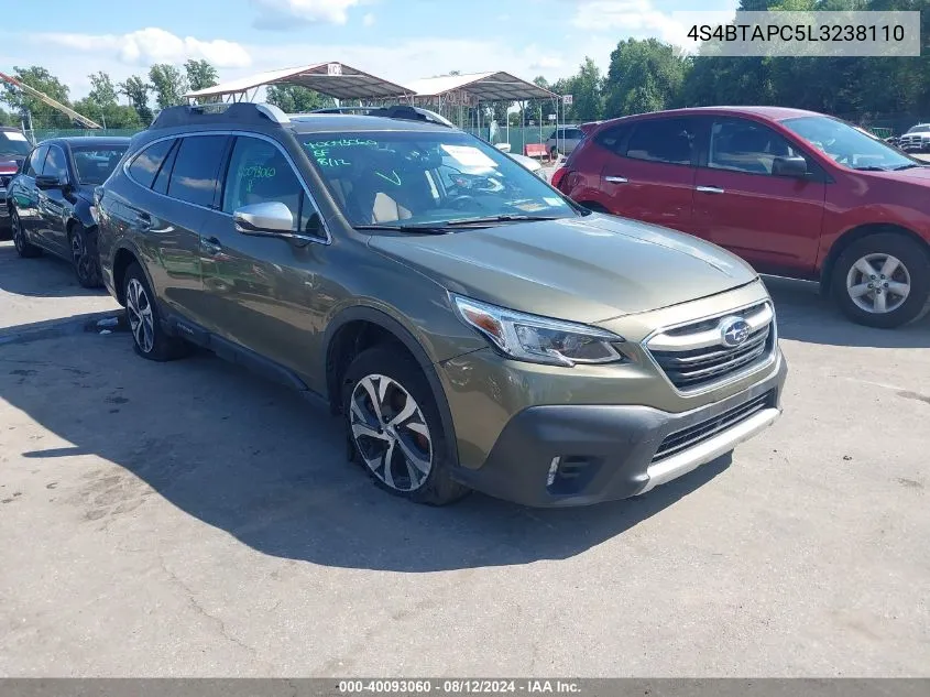 2020 Subaru Outback Touring VIN: 4S4BTAPC5L3238110 Lot: 40093060