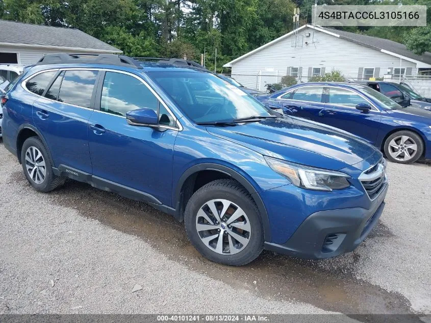 2020 Subaru Outback Premium VIN: 4S4BTACC6L3105166 Lot: 40101241