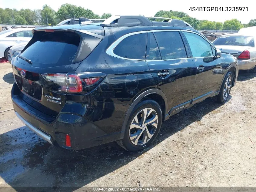 2020 Subaru Outback Touring Xt VIN: 4S4BTGPD4L3235971 Lot: 40128652