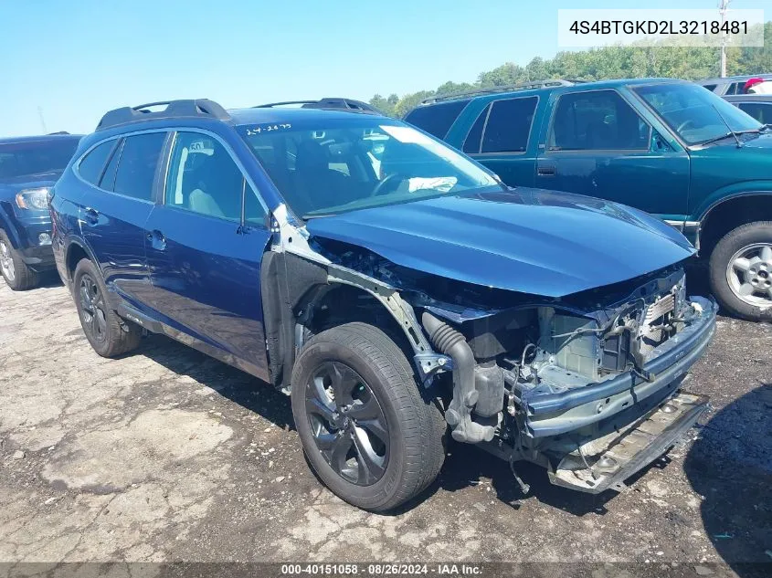 2020 Subaru Outback Onyx Edition Xt VIN: 4S4BTGKD2L3218481 Lot: 40151058