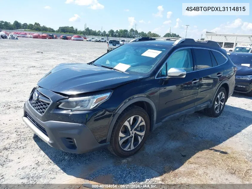 2020 Subaru Outback Touring Ldl VIN: 4S4BTGPDXL3114815 Lot: 40154054