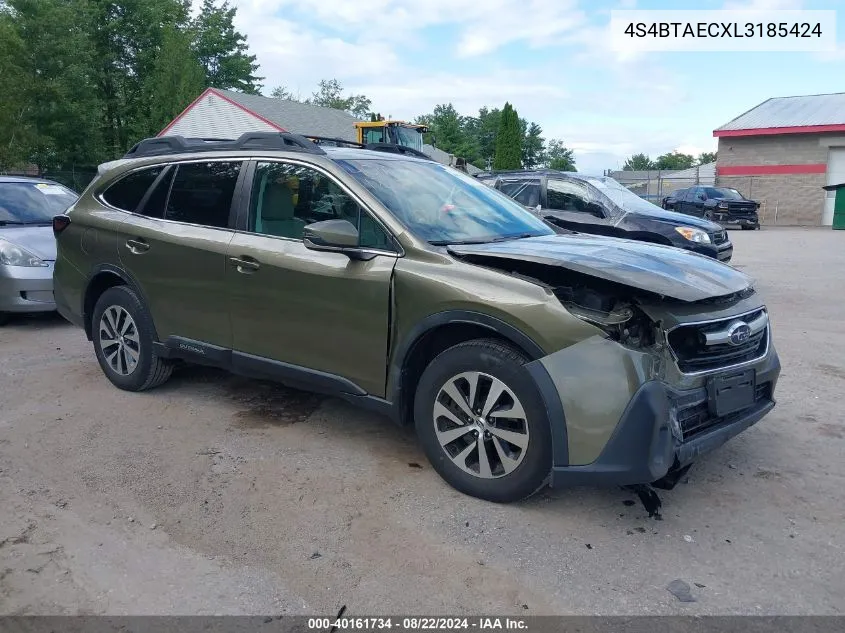 2020 Subaru Outback Premium VIN: 4S4BTAECXL3185424 Lot: 40161734