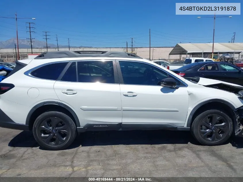 2020 Subaru Outback Onyx Edition Xt VIN: 4S4BTGKD2L3191878 Lot: 40169444