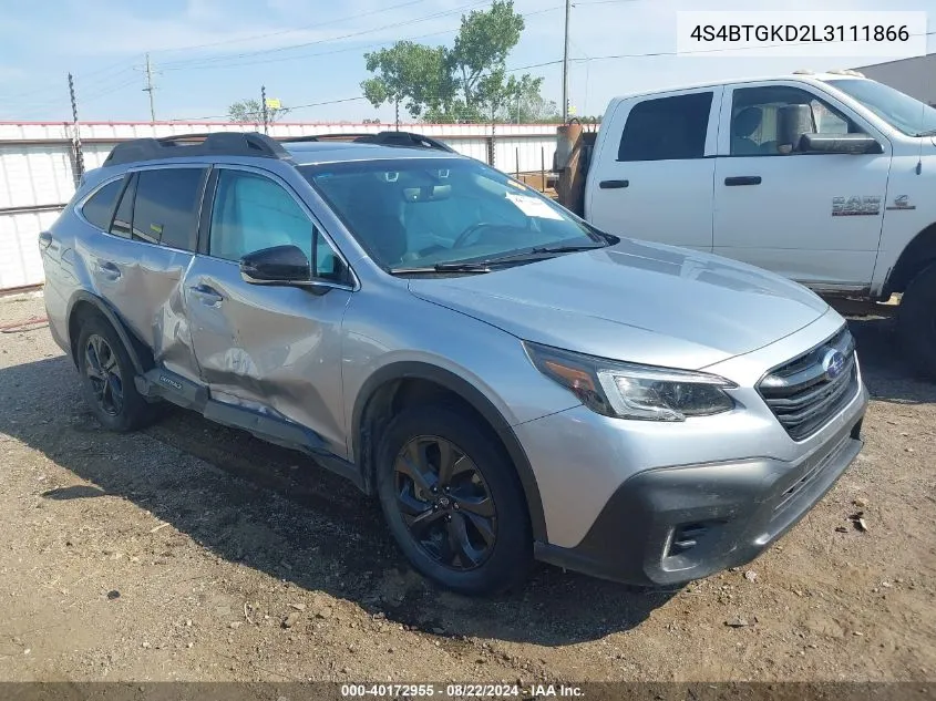 2020 Subaru Outback Onyx Edition Xt VIN: 4S4BTGKD2L3111866 Lot: 40172955