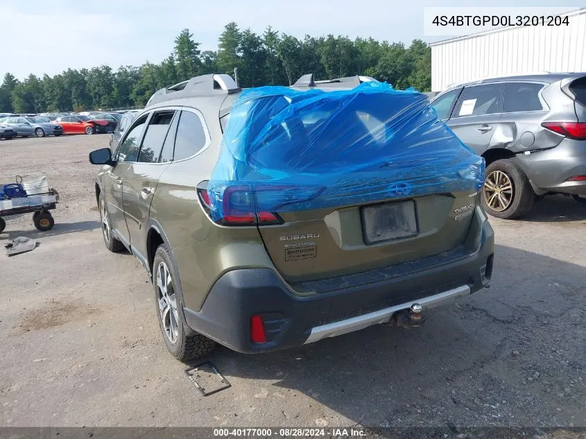 2020 Subaru Outback Touring Xt VIN: 4S4BTGPD0L3201204 Lot: 40177000